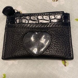 Brighton black leather credit card holder